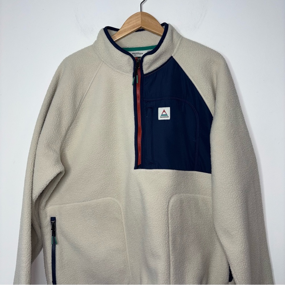 Passenger Offgrid 1/2 Zip Recycled Polar-Lined Sherpa Fleece Sweatshirt - Picture 5 of 11